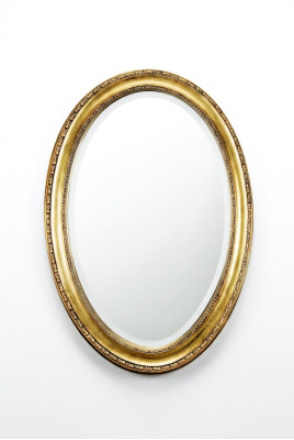 Medusa Oval Spiegel Bad Design Runder Wandspiegel Rund Barock Rokoko Holz Rahmen