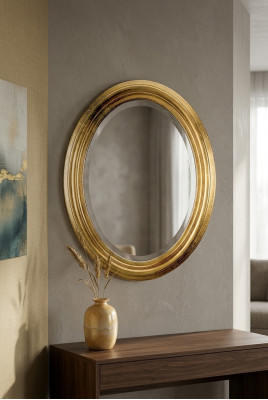 Spiegel Wandspiegel Design Dielen Wohnzimmer Bad Holz Glas Design Barock Rokoko