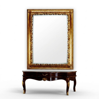 Design xxl Spiegel Wandspiegel Echt Holz Rahmen Hängespiegel Luxus Möbel Barock
