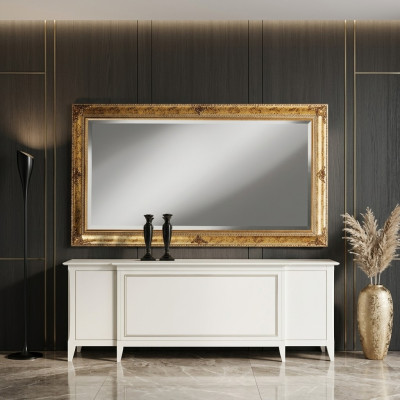 Wandspiegel Holz Rahmen Hängespiegel Goldener Spiegel Wandspiegel Wohnzimmer Neu