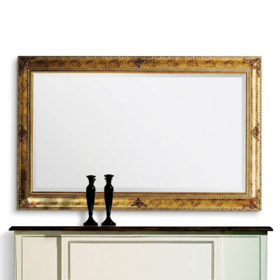 Wandspiegel Holz Rahmen Hängespiegel Goldener Spiegel Wandspiegel Wohnzimmer Neu