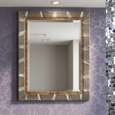 Moderner Großer Wandspiegel Spiegel Echt Rahmen Holz Hängespiegel Luxus Möbel