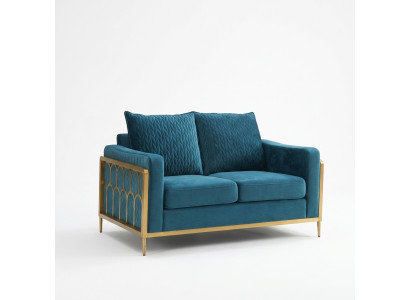 Sofa 2 Sitzer Couch Design Polster Modern 100% Textil Stoff Modern
