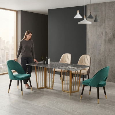 Designer Esstisch Tisch Esszimmer Wohnzimmer Design Tische 180x90cm