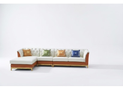 Design Sofa Couch Ecksofa Luxus Hocker Polster Garnitur Wohnlandschaft