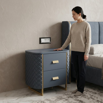 Nachttisch Nachtschrank Beistellschrank Dekor Kommode Nachtschränkchen