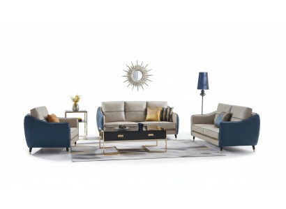 Sofagarnitur 3+1 Sitzer Set Design Deko Sofas Polster Couchen Relax Leder