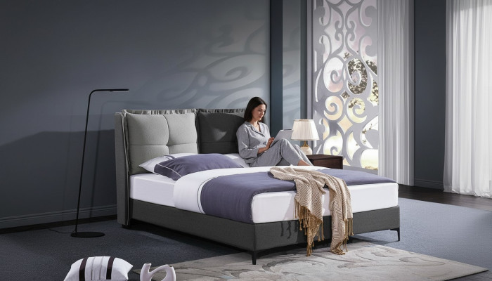 Bett Polster Design. Luxus Doppel Hotel Betten Ehe Schlaf Zimmer Leder