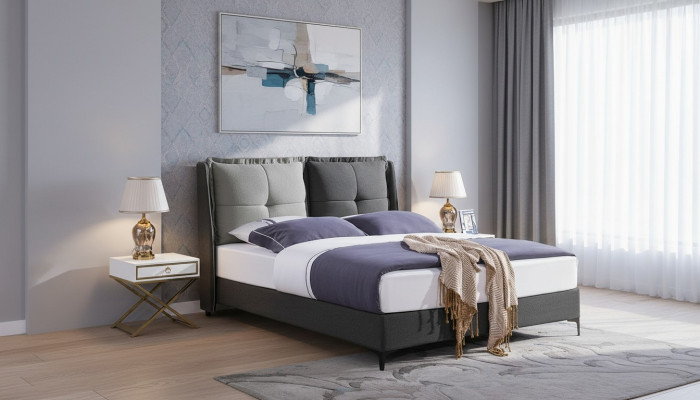 Bett Polster Design. Luxus Doppel Hotel Betten Ehe Schlaf Zimmer Leder