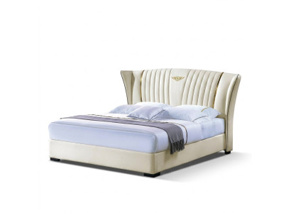 Holzbett Bett Doppelbett Echtholz Schlafzimmer Hotel Betten 180x200cm Lederbett