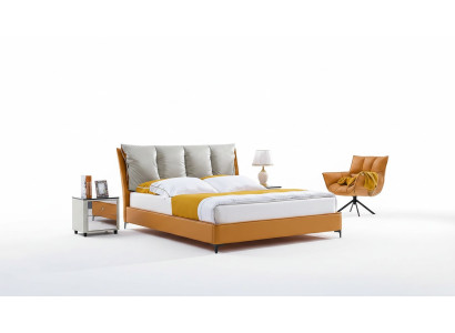 Luxus Bett Design Stoff Hotel Orange Betten Schlafzimmer Möbel Hotel Doppel Neu