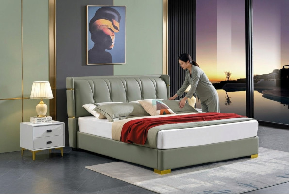 Design Bett 2x Nachttisch 3 tlg. Schlafzimmer Set Luxus komplett Garnitur Neu