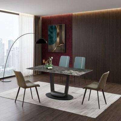 Luxus Tisch Esstisch Tische Design Edelstahl Möbel Esszimmer 180x90