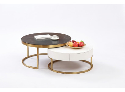 Set 2x Couchtisch Kaffeetisch Beistelltisch Deko Designer Wohnzimmertisch