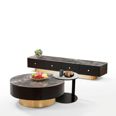Set 2x Couchtisch Kaffeetisch Deko Beistelltisch Designer Wohnzimmertisch