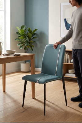 Stuhl Lehn Design Textil Polster Stühle Wohn Esszimmer Neu 1x Lehnstuhl