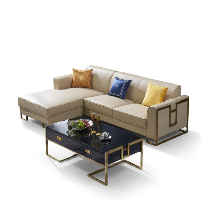 Sofa Ecksofa L Form Sessel Couchtisch Hocker Ecksofa Polster 2tlg. Neu