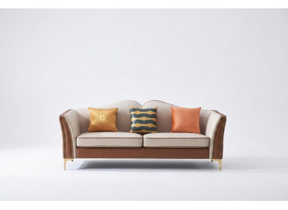 Sofa Dreisitzer Couch Klassische Neu Polster 3 Sitzer Leder Deko Couchen