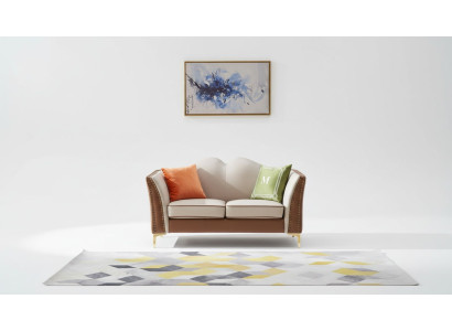 Klassische Zweisitzer 2er Sitzer Sofa Couch Polster Leder Couchen Sitz