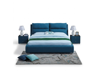 Design Lederbett Schlafzimmer 3tlg. Set 2x Nachttisch Luxus Betten Möbel