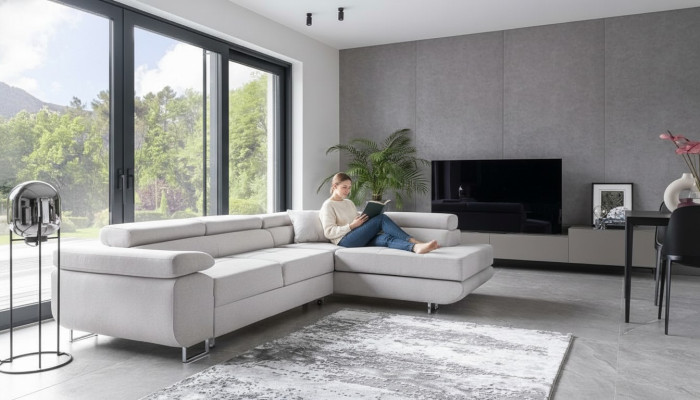 Wohnlandschaft L Form Ecksofa Textil Design Polster Garnitur Sofa Ecke Eckcouch