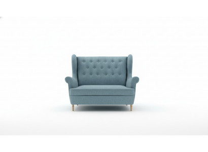 Bank Chesterfield Zweisitzer 2er Sitzer Sofa Couch Polster Samt Couchen
