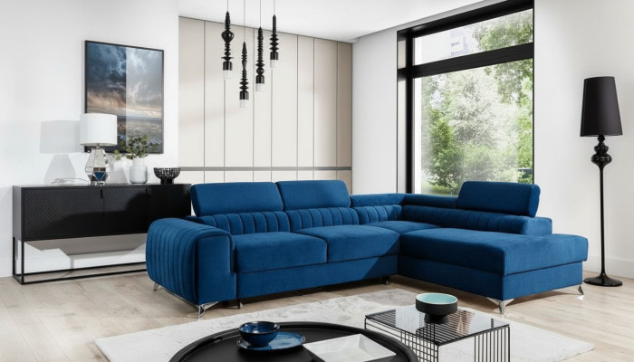 Sofa mit Bettkasten & Schlaffunktion Ecksofa Stoffcouch Textil Couch Sofas Neu