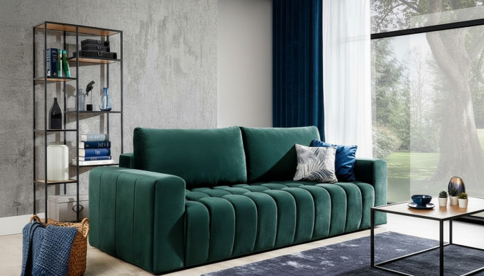 Klassische Dreisitzer Couchen Polster Sofa 3Sitzer Textil Couchen Stoffsofa Neu