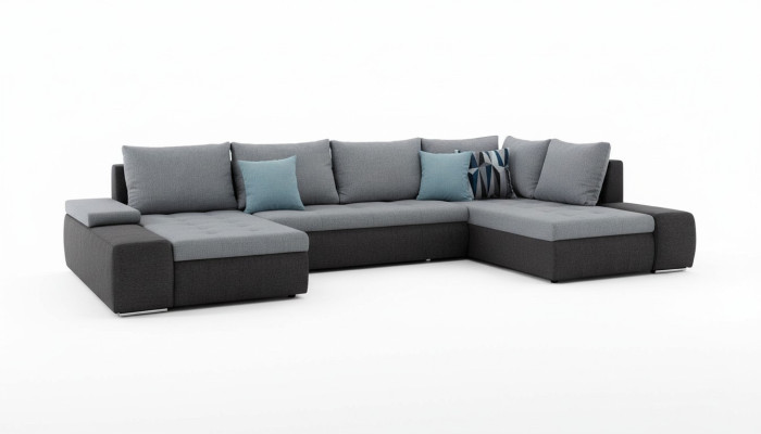 Wohnlandschaft Luxus Sofa Couch Garnitur Ecksofa Textil Couchen Sofas Möbel Neu