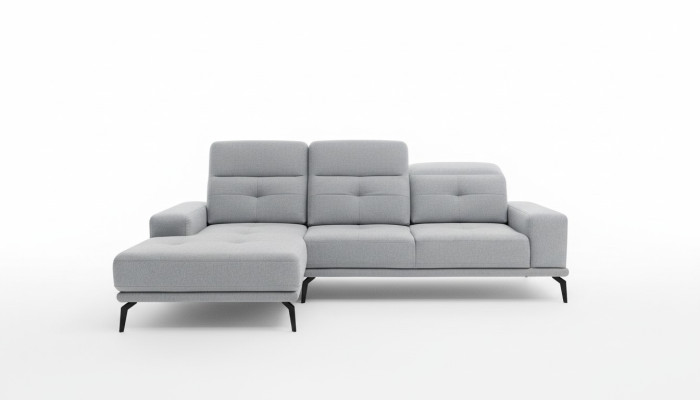 L Form Ecksofa Stoff Sitz Garnitur Designer Wohnlandschaft Textil Couch Sofa Neu