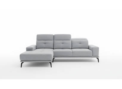 L Form Ecksofa Stoff Sitz Garnitur Designer Wohnlandschaft Textil Couch Sofa Neu