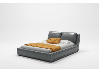 Designer-Bett Luxus Doppel-Leder Hotel Metall-Betten Doppel-Schlafzimmer Neu