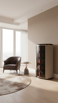 Hochkommode Braune Luxus Schrank Modern Design Möbel Holz Kommoden Wohnzimmer