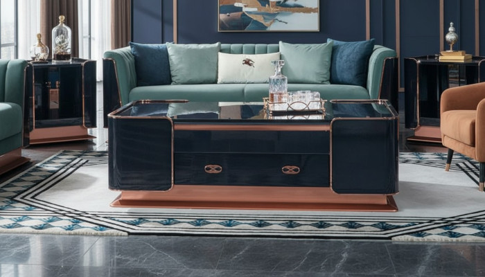 Couchtisch Holz Braun Edle Tische Modern Design Möbel Luxus Wohnzimmer