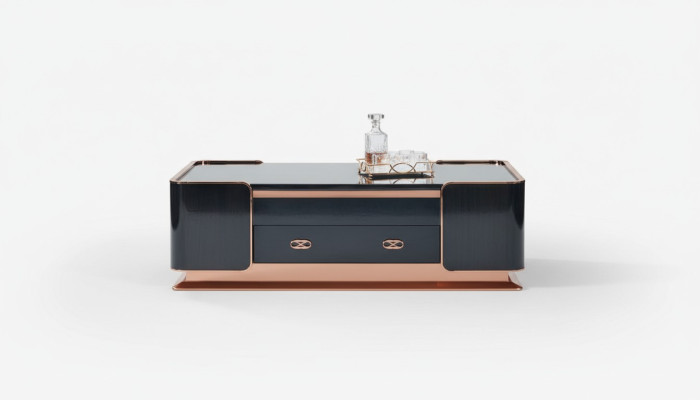 Couchtisch Holz Braun Edle Tische Modern Design Möbel Luxus Wohnzimmer