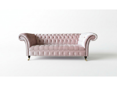 Chesterfield 3Sitzer Hellpink Kreative Möbel Neu Wohnzimmer Modern Design Sofa