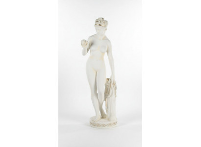 Antik Marmor Stil Statue Eva mit Apfel XXL Figur Statuen Skulptur Deko PG010
