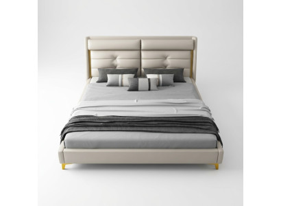 Luxus Schlafzimmer Doppelbett Bett 180x200cm Leder Betten Bettgestell