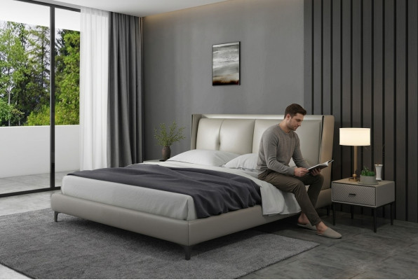 Bett Klassisch Polsterbett Luxus Doppel Schlafzimmer Holz 180x200