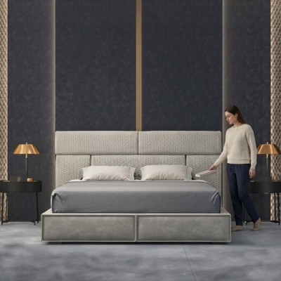 Betten Design Bett Doppel Ehe Modernes Hotel Gestell Schlaf Zimmer