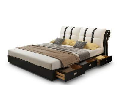 Designer Bett Schlafzimmer Betten Textil Hotel Luxus Polster Sitz Stoff Italien