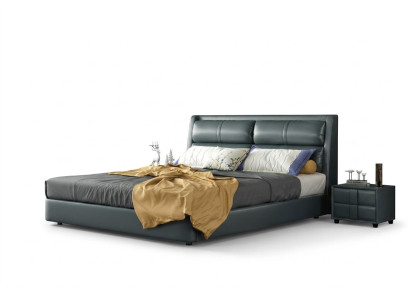 Leder Bett Polster Design Luxus Doppel Hotel Betten Schlaf Zimmer Ehe 180x200 cm