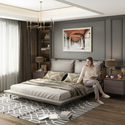 Doppelbett Bett Ehebett Design Luxus Luxur Betten Designbett Textil