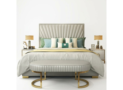 Bett Polster Design Luxus Doppel Hotel Betten Schlaf Zimmer 180x200cm