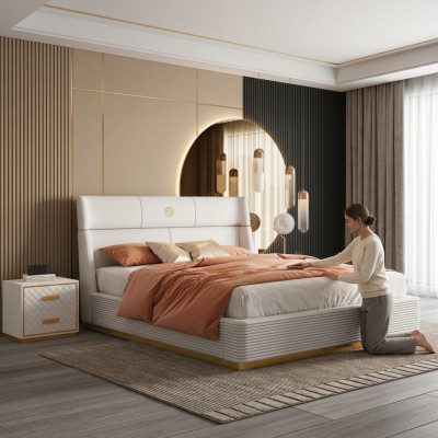 Modernes Design Bett xxl Betten Doppel Hotel Textil 150 180x200cm