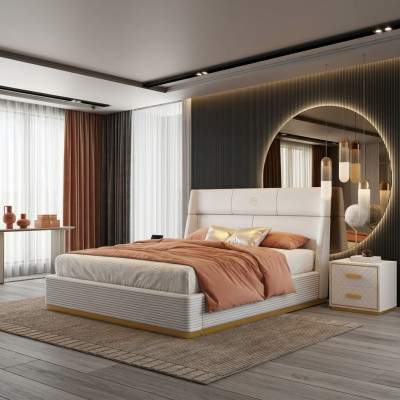 Modernes Design Bett xxl Betten Doppel Hotel Textil 150 180x200cm