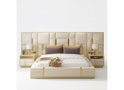 Bett Polster Design Luxus Holz Doppel Hotel Betten Ehe Schlaf Zimmer