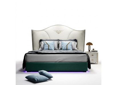 Klassisches Bett Barock Stil Doppel Betten Schlafzimmer 180x200cm