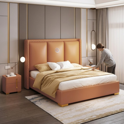 Bett Orange Schlafzimmer Design Möbel Moderne Luxus Betten Bettgestell