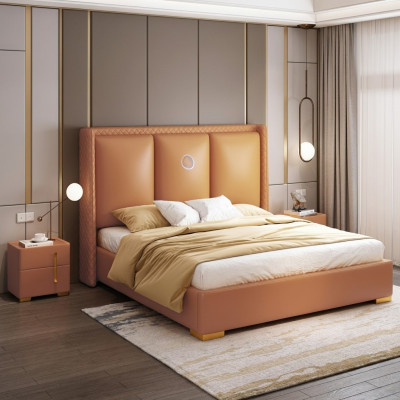 Bett Orange Schlafzimmer Design Möbel Moderne Luxus Betten Bettgestell